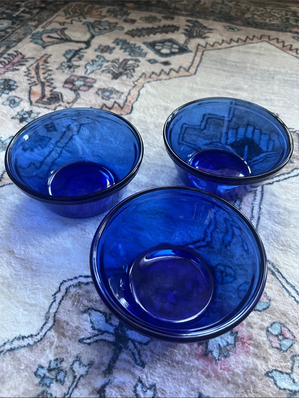 Cobalt Blue 6oz Custard Cups (set of 3)
